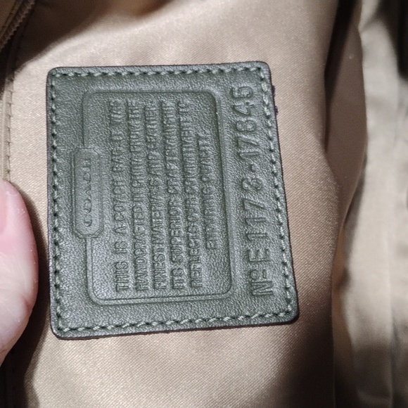 FIRM PRICE! RARE! Coach Olive Green Suede Collection Shoulder Bag/Dust Bag - Picture 12 of 16